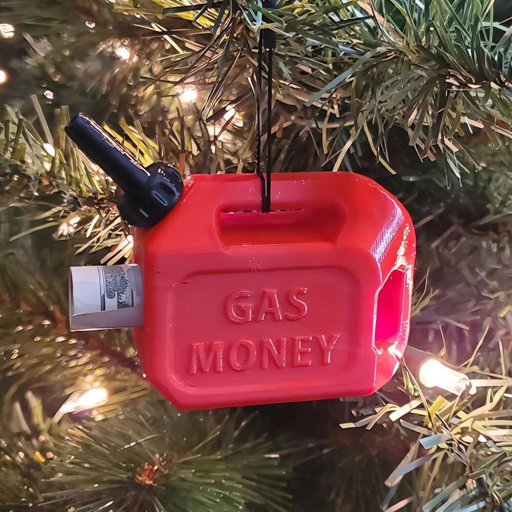 Christmas Gas Money Oil Can Xmas Tree Decoration Festive Party Ornament US 2023