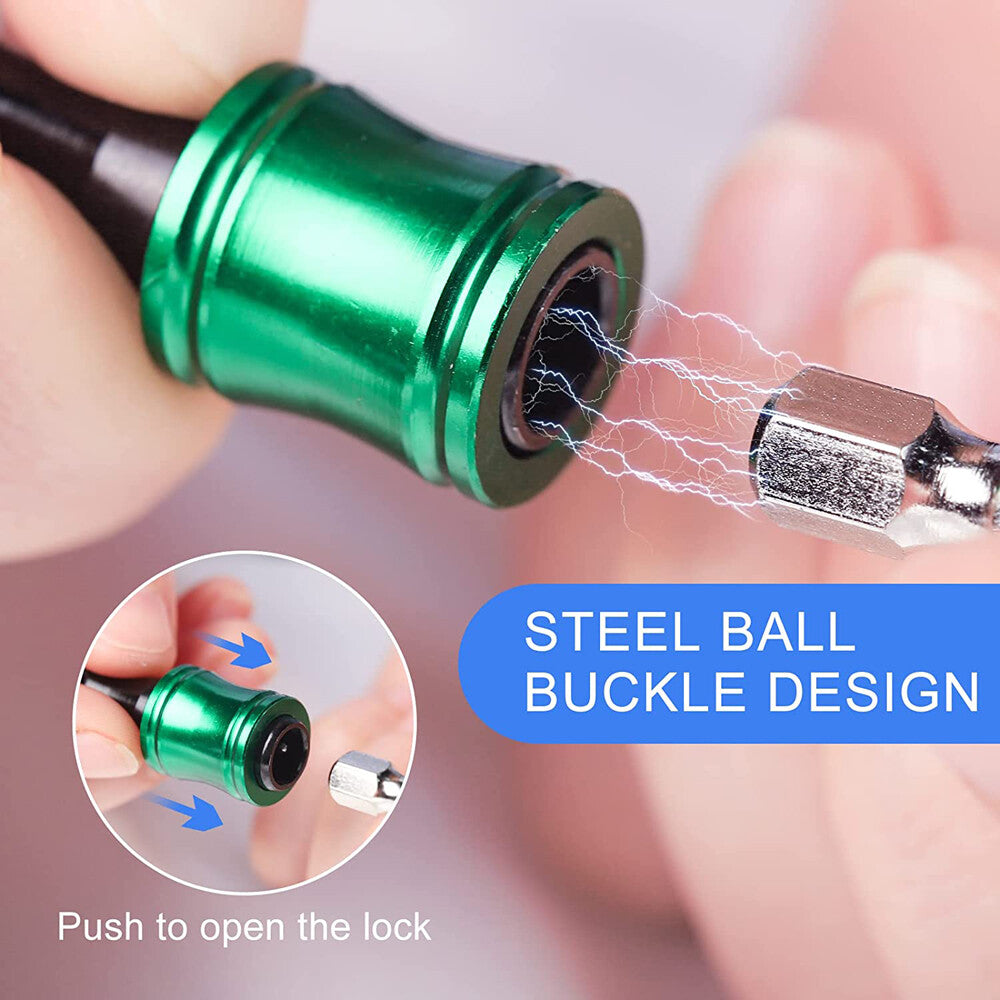 12PCS Keychain 1/4" Hex Shank Quick Release Screwdriver Drill Bit Holder Bit Set