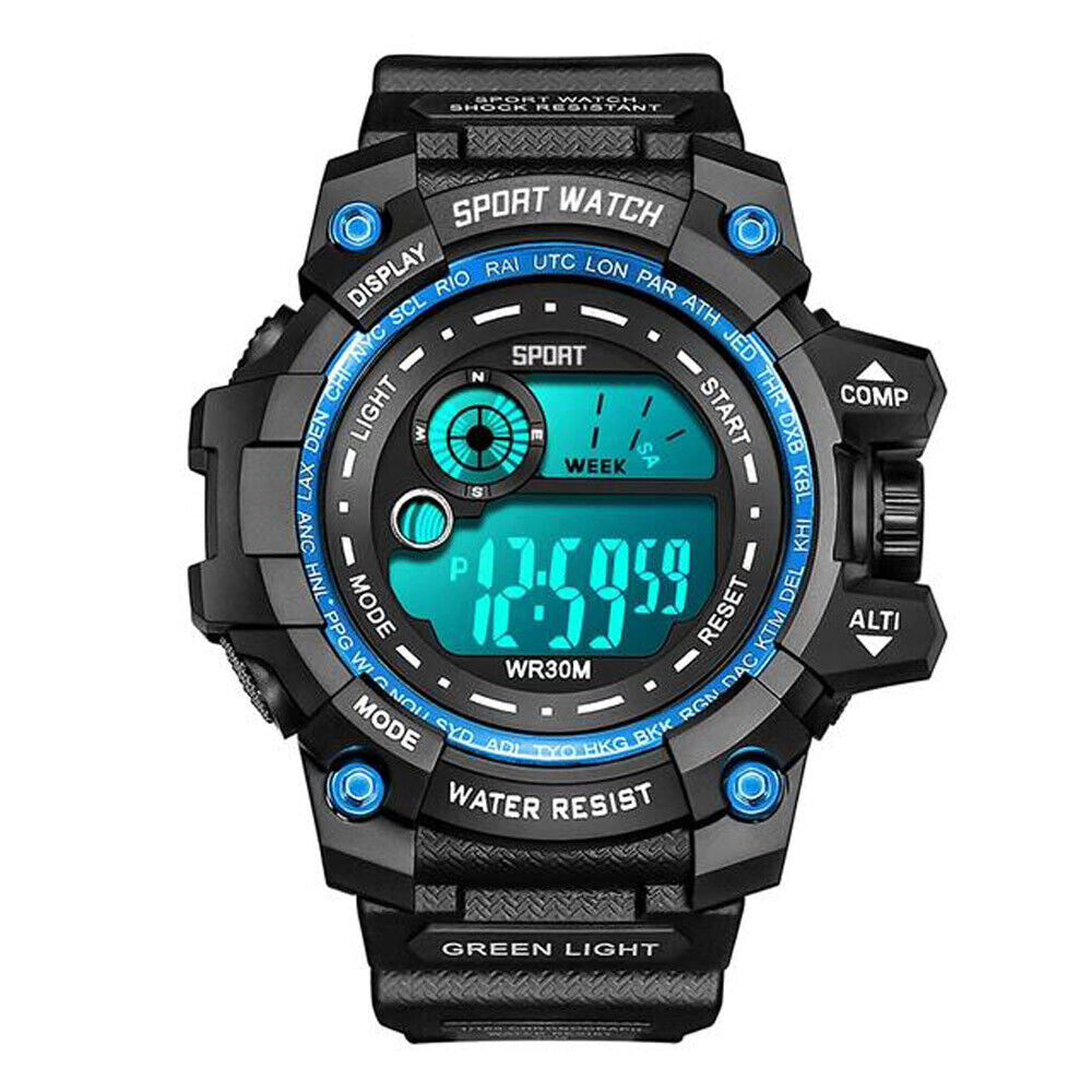 Wristwatch LED Digital Sports Watch Military Tactical Waterproof Shockproof US