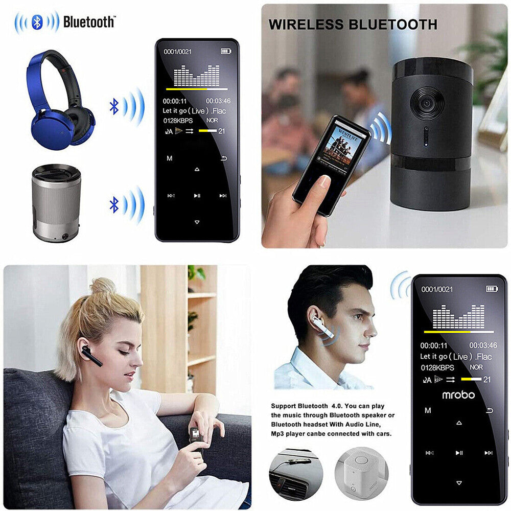 MP4/MP3 Player Support 128GB Bluetooth Lossless Music FM Radio Recorder Sport US