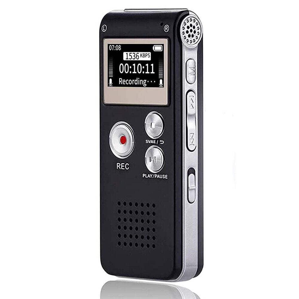 Lecture Digital Voice Recorder Dictaphone Audio MP3 Sound Mini Spy Recorder Mic