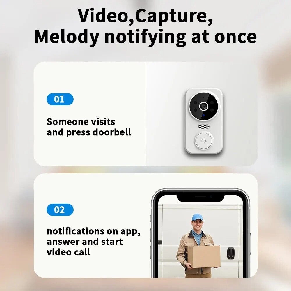 Wifi Wireless Intercom Smart Doorbell Video Security Camera Door Bell Chime USA