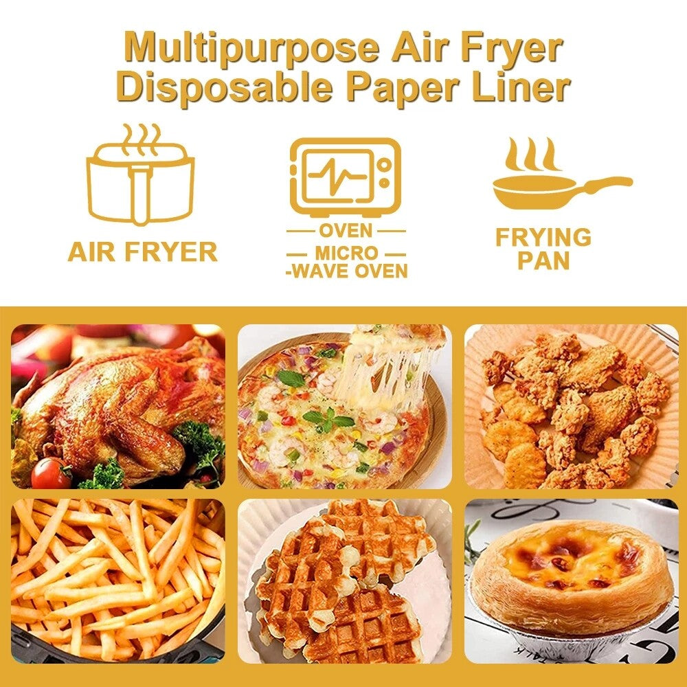 50/100 Air Disposable Paper Liner Fryer Non-Stick Parchment for Baking Roasting