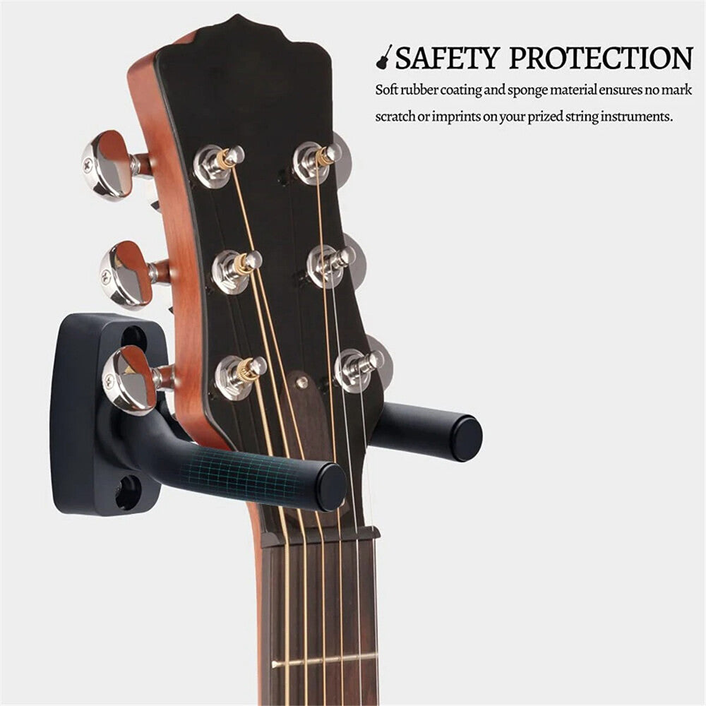10 PCS Guitar Hangers Hook Holder Wall Mount Lock Hanging Display Instrument US