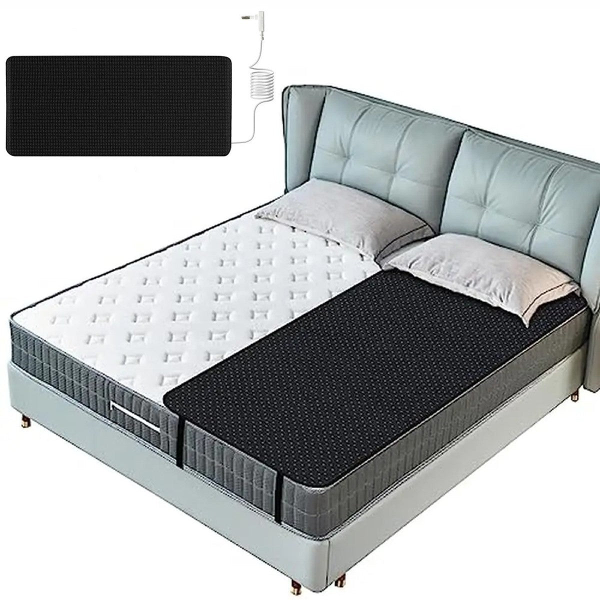 Therapy EMF Grounding Mats Conductive Carbon Faux Leather Pad for Better Sleep