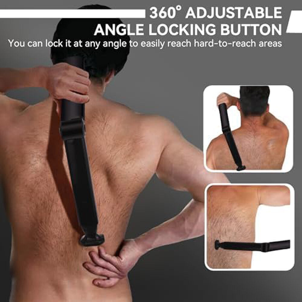 Long Handle Electric Back Shaver for Men Body Hair Removal Razor USB Recharge US