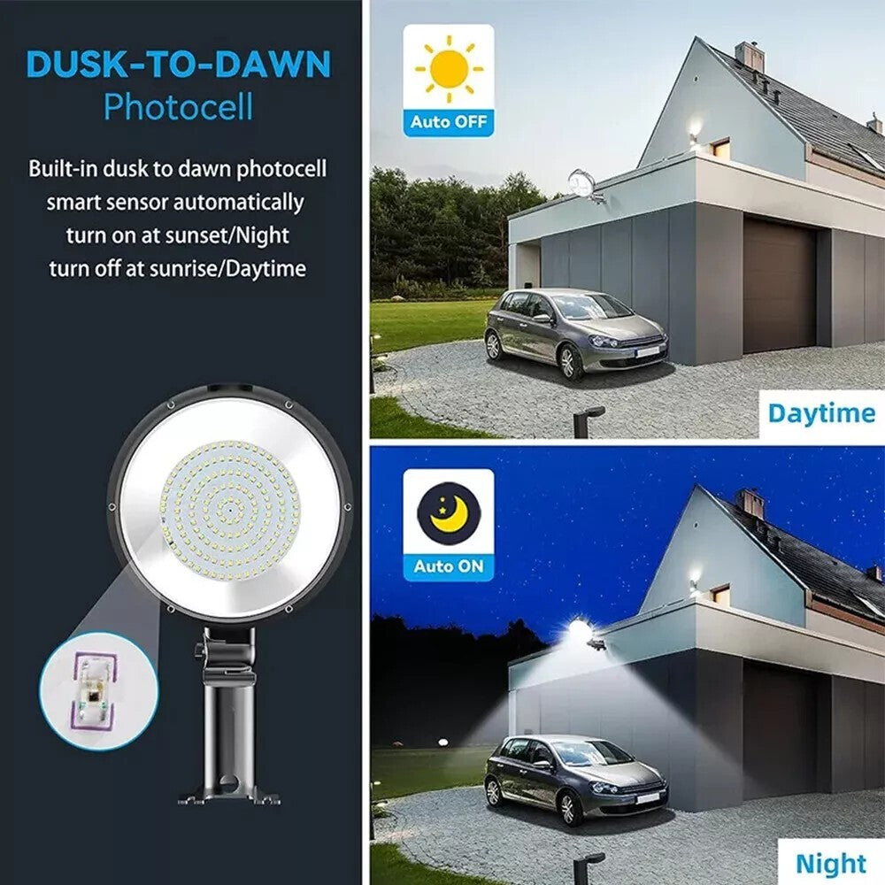 150W Flood Light LED Barn Yard Street Waterproof Outdoor Security Dusk to Dawn