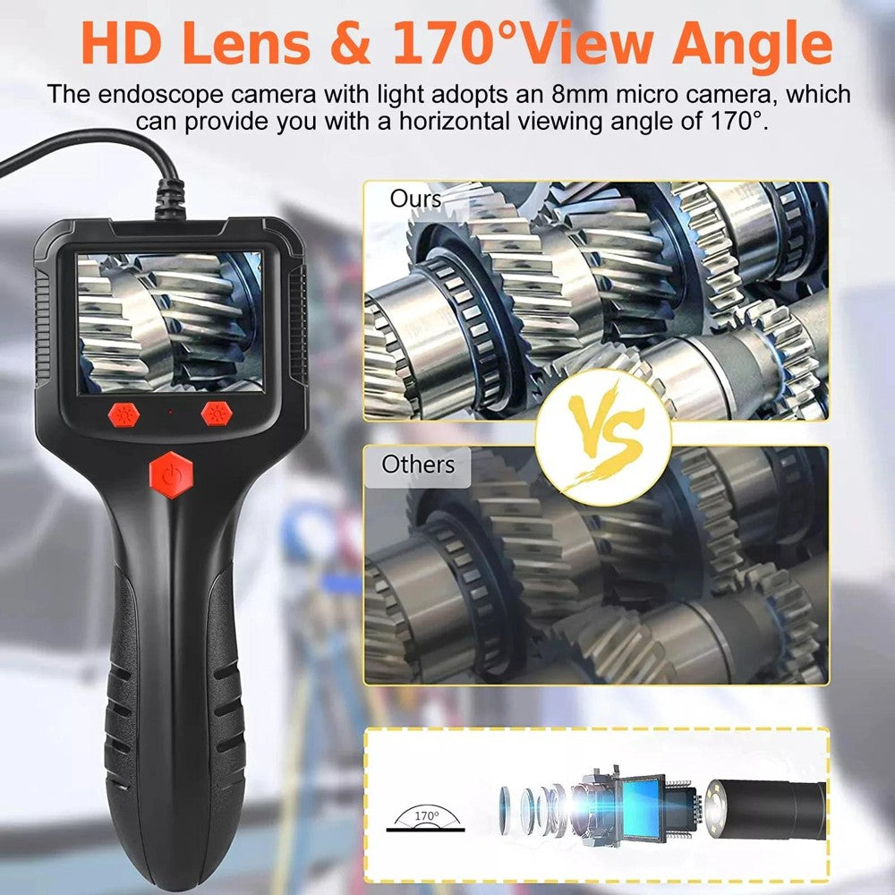 1080P LED Handheld HD Industrial Endoscope Borescope 8Mm Inspection Snake Camera