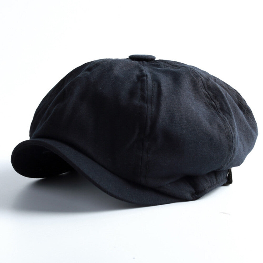 Newsboy Hat Flat Cap Driver Herringbone Tweed Plain Wool Baker Boy Classic Golf