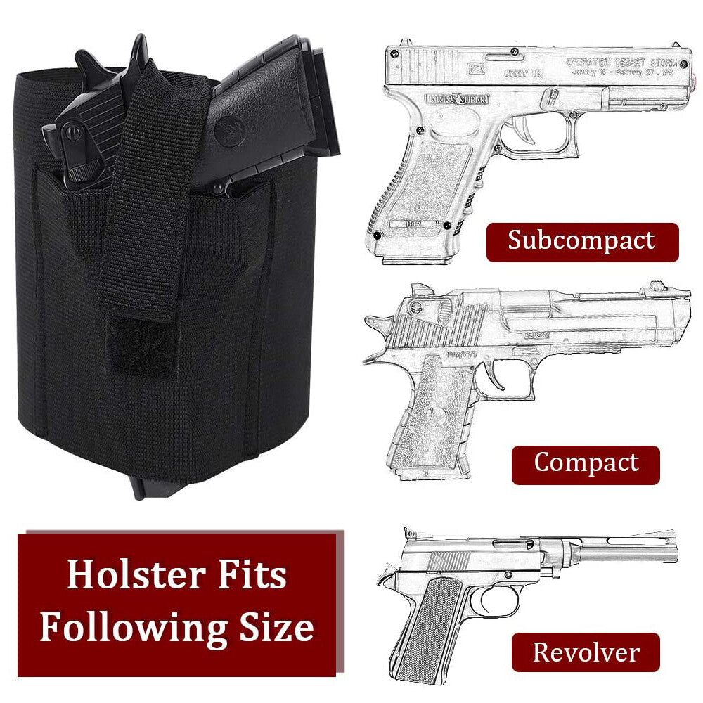 Tactical Ankle Holster Left Right Hand Concealed Carry with 2 Magazine Pouch US