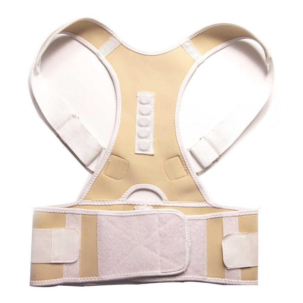 Back Posture Magnetic Shoulder Corrector Support Brace Belt Therapy Men Women