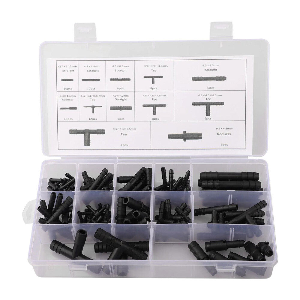 Vacuum Connector Assortment Vacuum Line Fittings Kit 113PCS Tubes 12 Sizes US