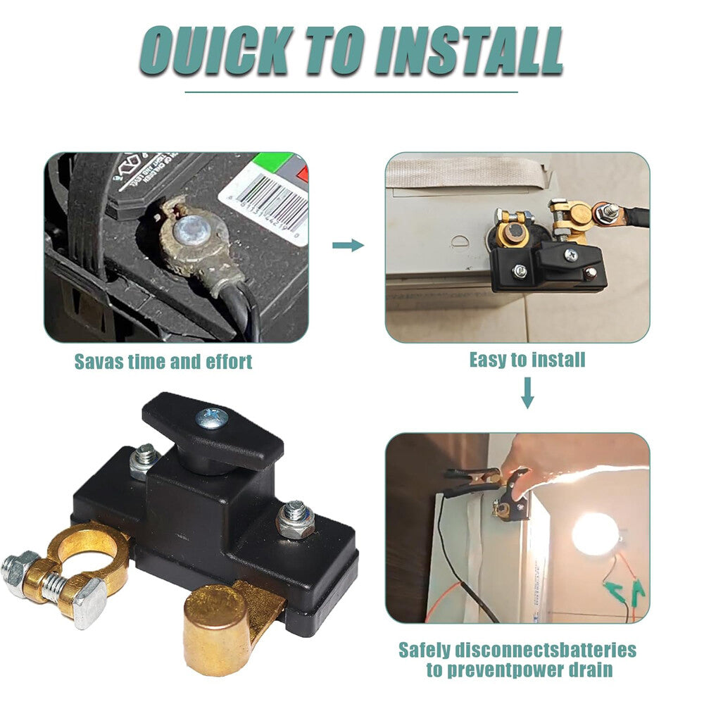 12V Battery Terminal Car Battery Disconnect Isolator Anti-Leakage Cut off Switch