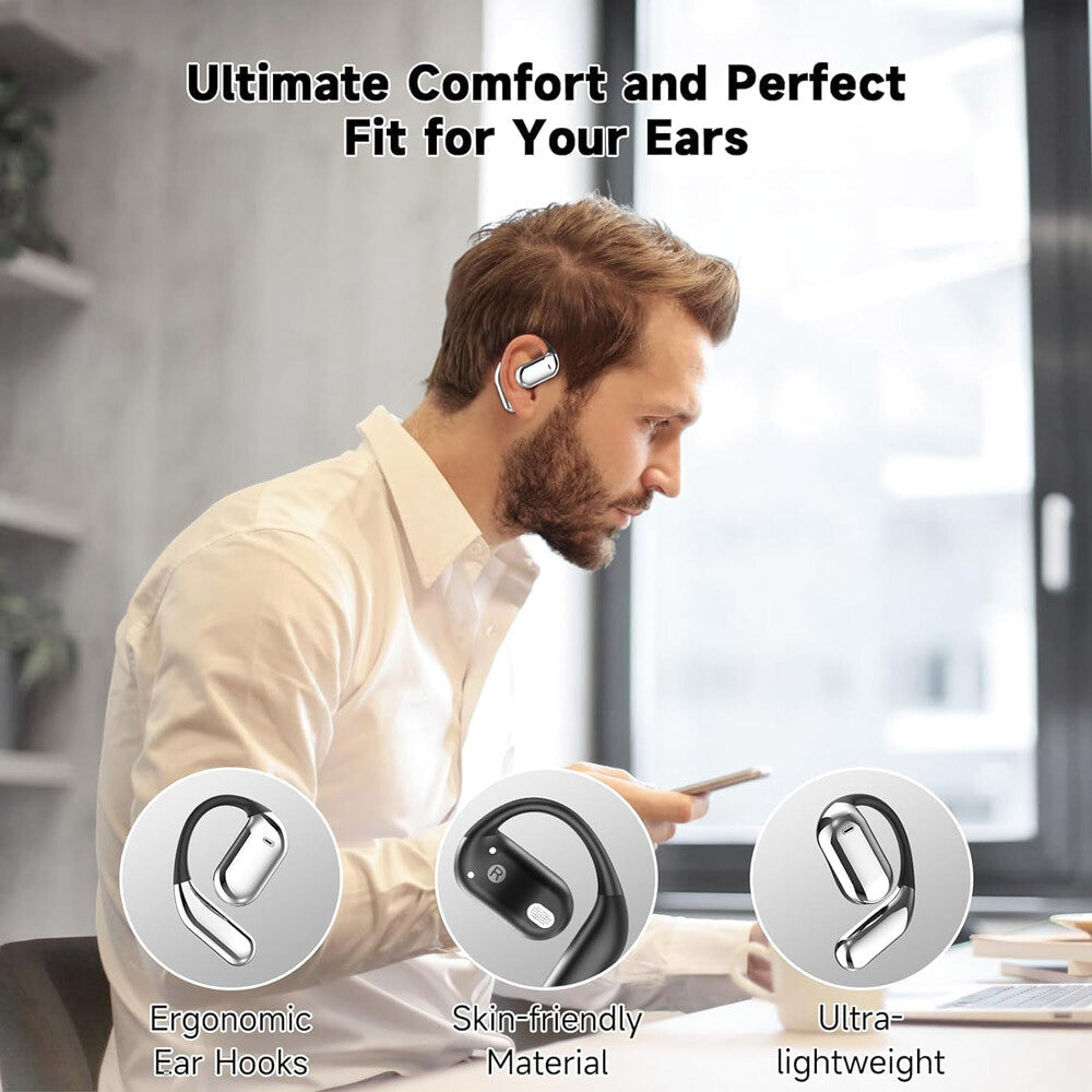 LCD Touch Screen Earbuds over True Wireless Bluetooth 5.4 Headphones Earphones