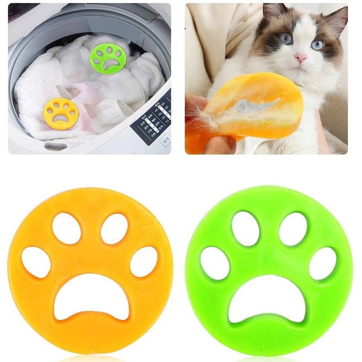 6PCS Pet Hair Remover for Laundry Washing Machine Cat Dog Reusable Fur Catcher