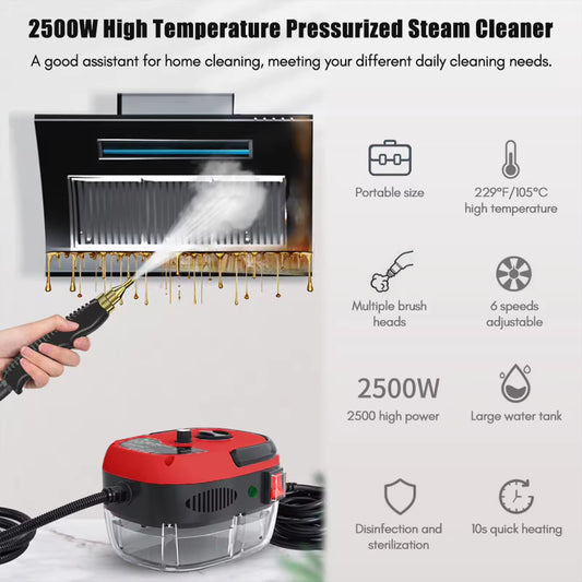 Quadra's 2500W High-Temperature Pressurized Handheld Steam Cleaner