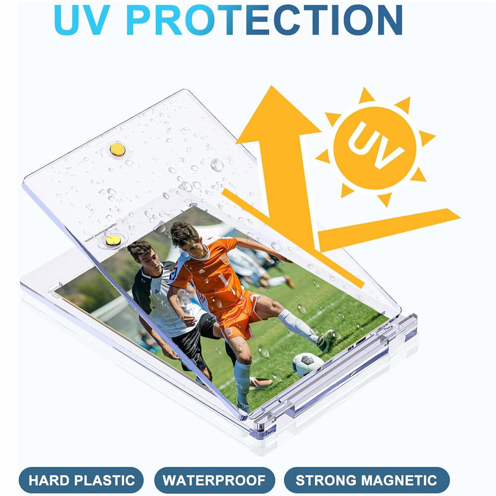 25 Pack Magnetic Trading Sports Baseball Card Holders 35PT UV Protection Cover