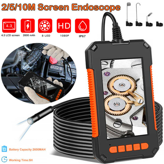 Industrial Endoscope Camera 1080P HD 4.3'' Screen Borescope Inspection Camera US