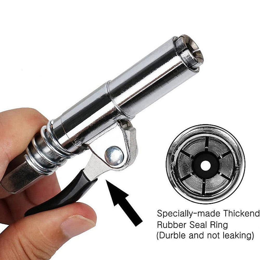 10000PSI Grease Gun Coupler Quick Release Lock Oil Injection Nozzle Professional