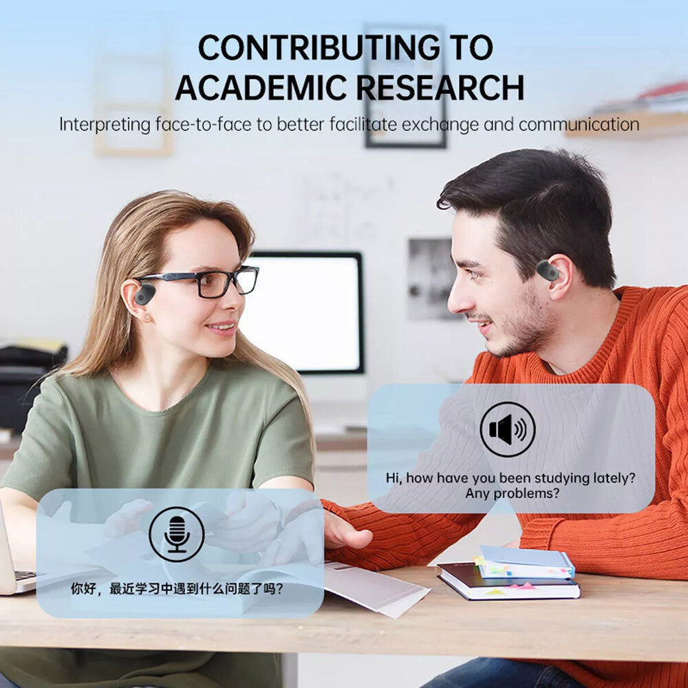 Translator Earbuds 150 Languages Real Time Translation Bluetooth 5.4 Headset US