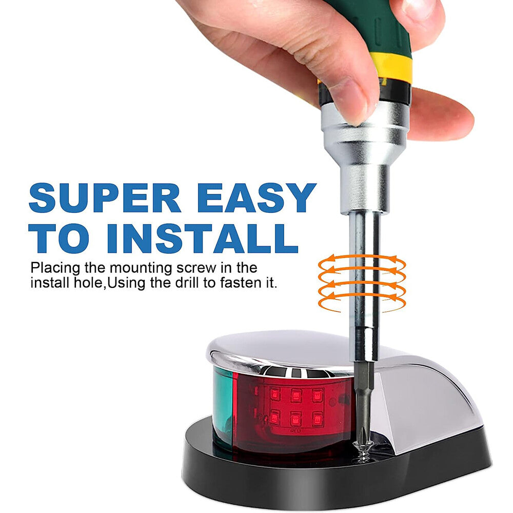 Boat Navigation Lights Red and Green LED Marine Navigation Light Boat Bow Light