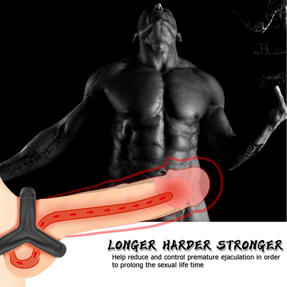 Stronger Erection Silicone Cock Penis Ring Longer Harder Adults Sex Toys for Men