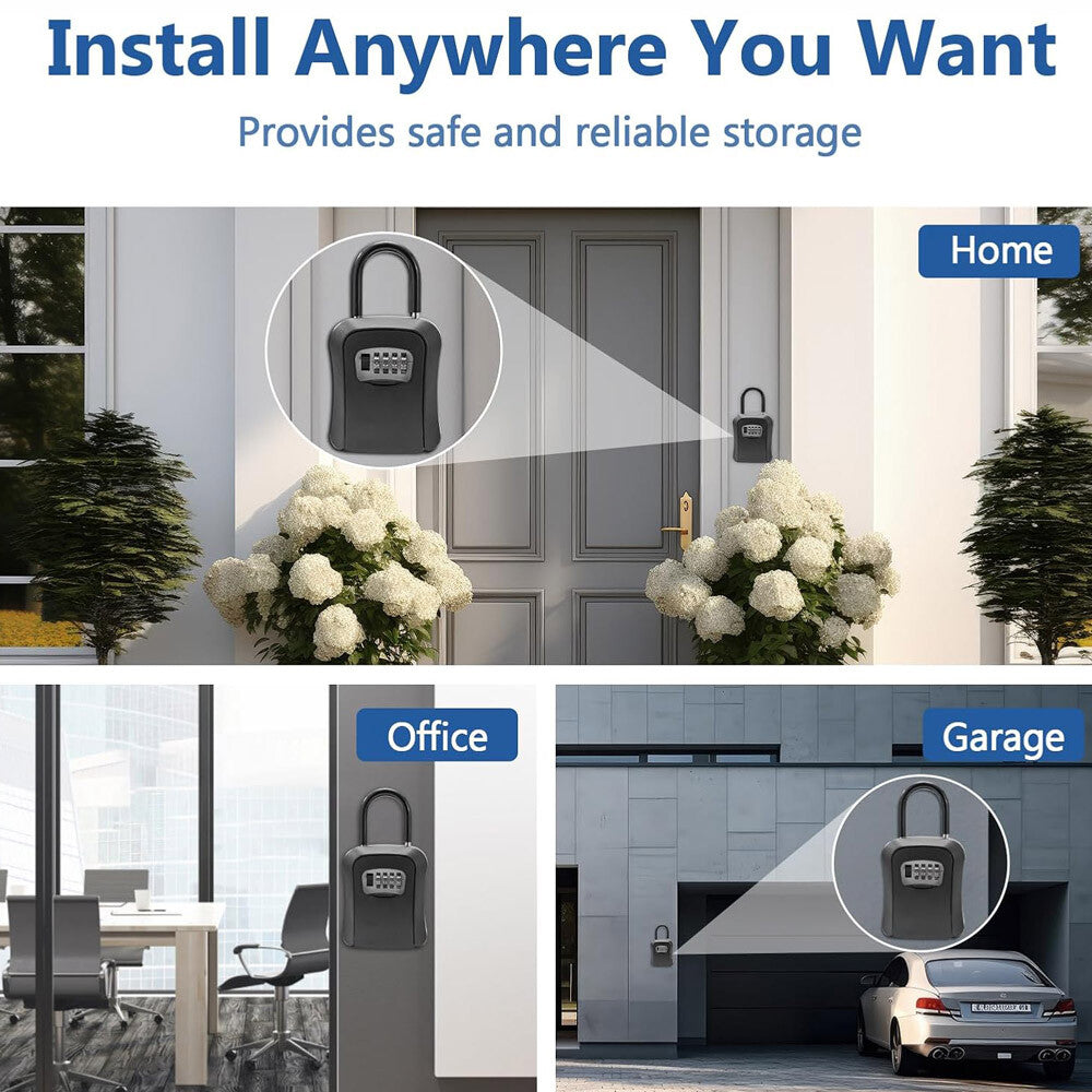 Lockbox Key Lock Box for Outside-Combin
