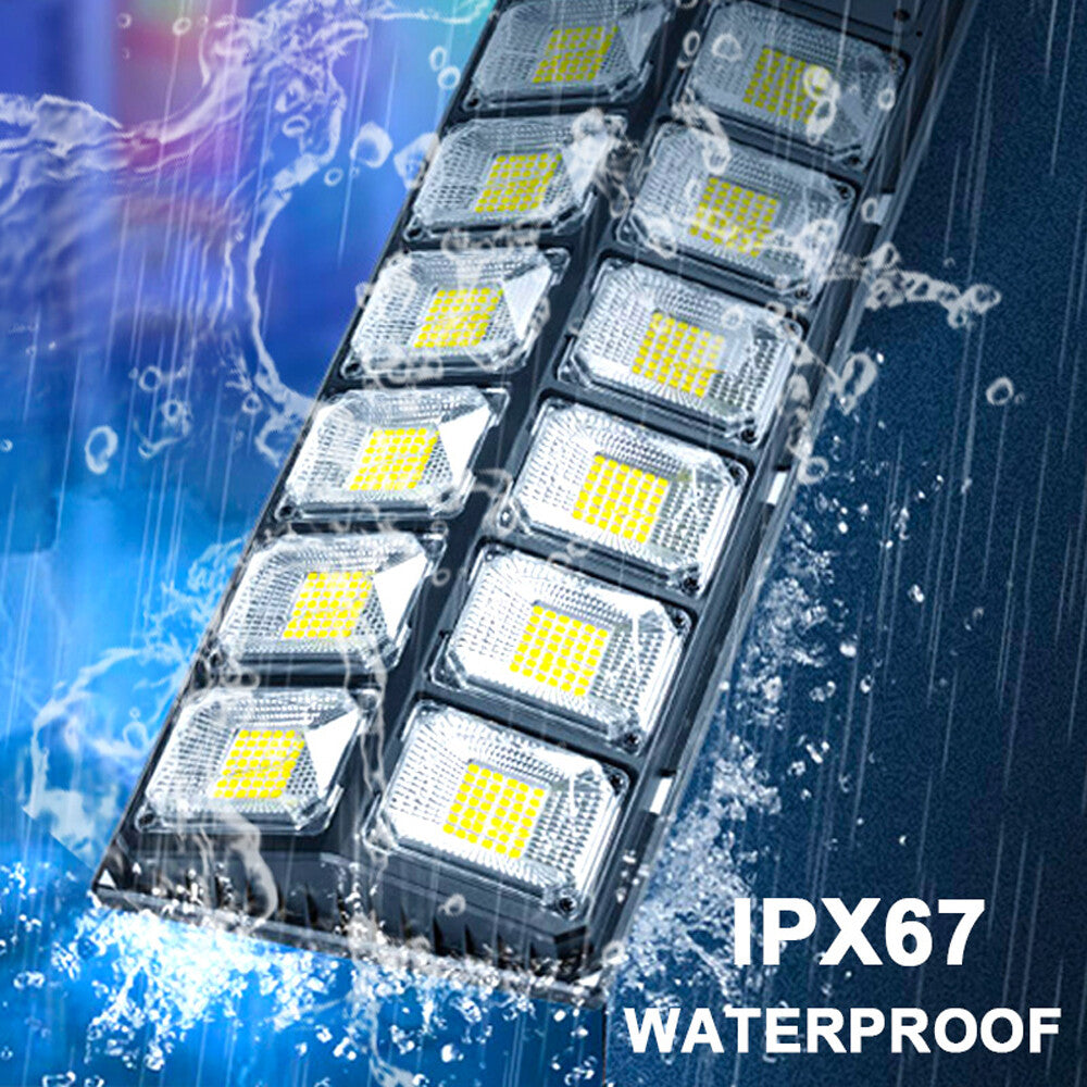 Outdoor Solar Street Light Motion Sensor Commercial Dusk to Dawn Big Road Lamp