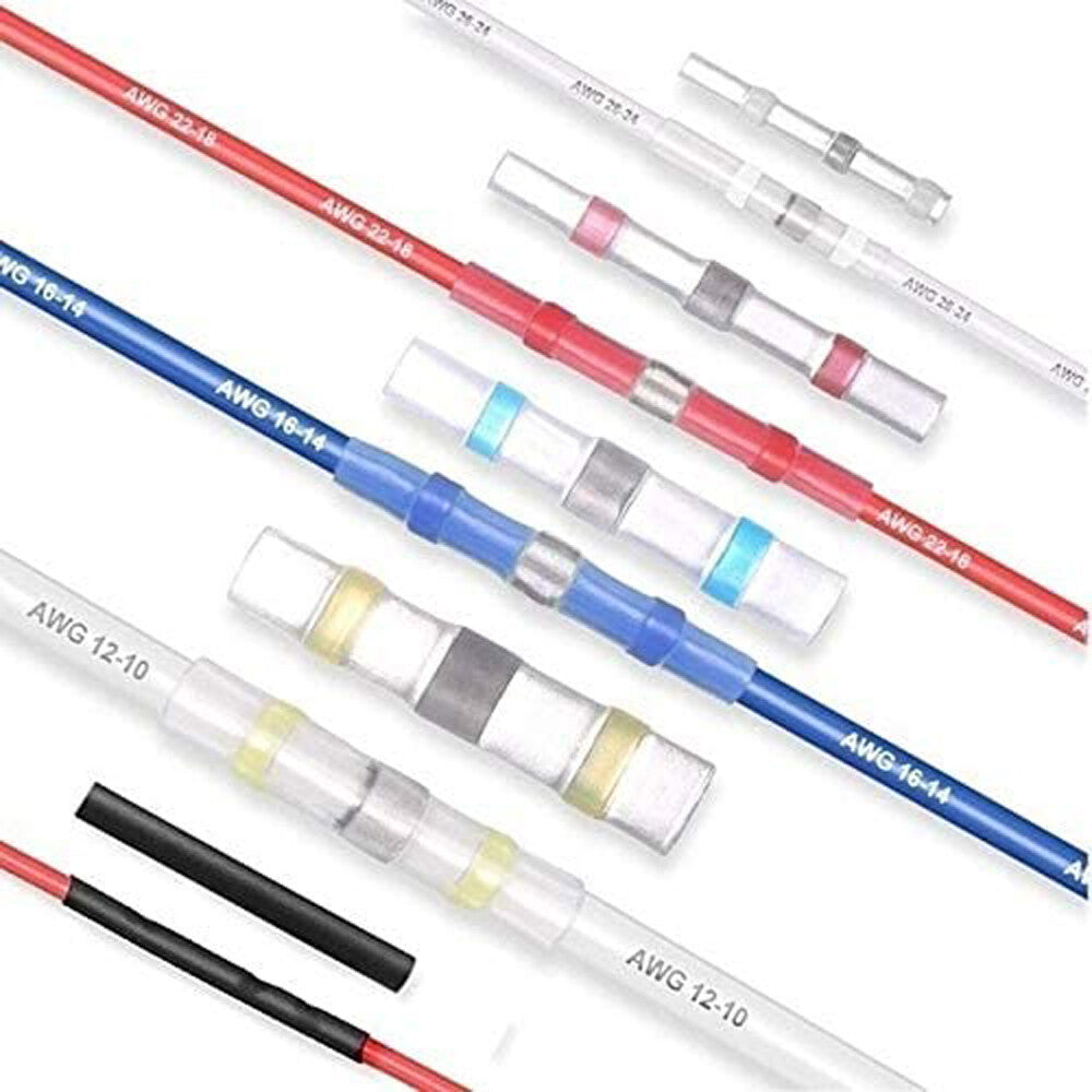 500PCS Wire Connectors Waterproof Heat Shrink Butt Terminals Solder Seal Sleeve