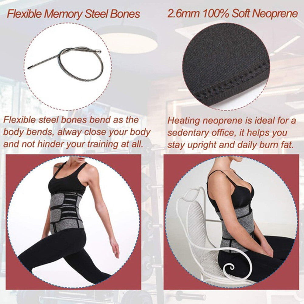 Waist Trainer Women Corset Sauna Sweat Weight Loss Body Shaper Yoga Slimmer Belt