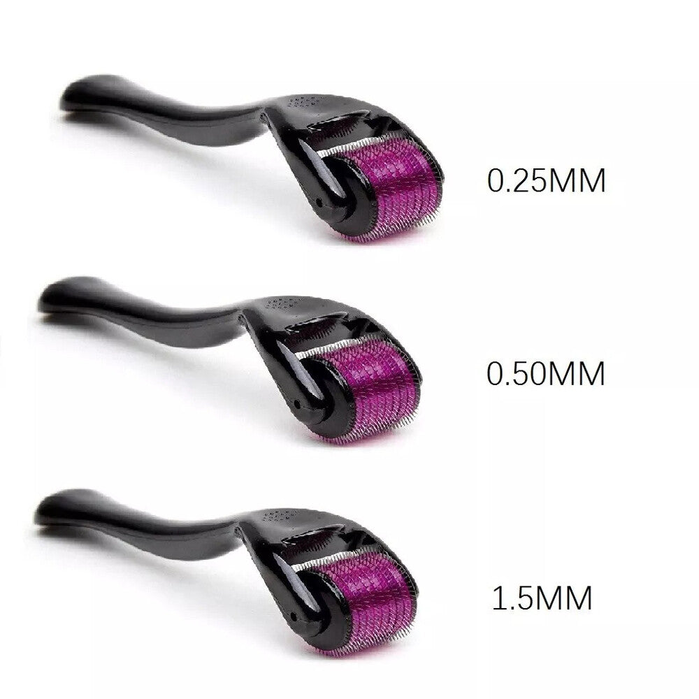 3 Pairs Derma Roller - 0.25Mm & 0.50Mm & 1.50Mm / 540 Scar Titanium Microneedle