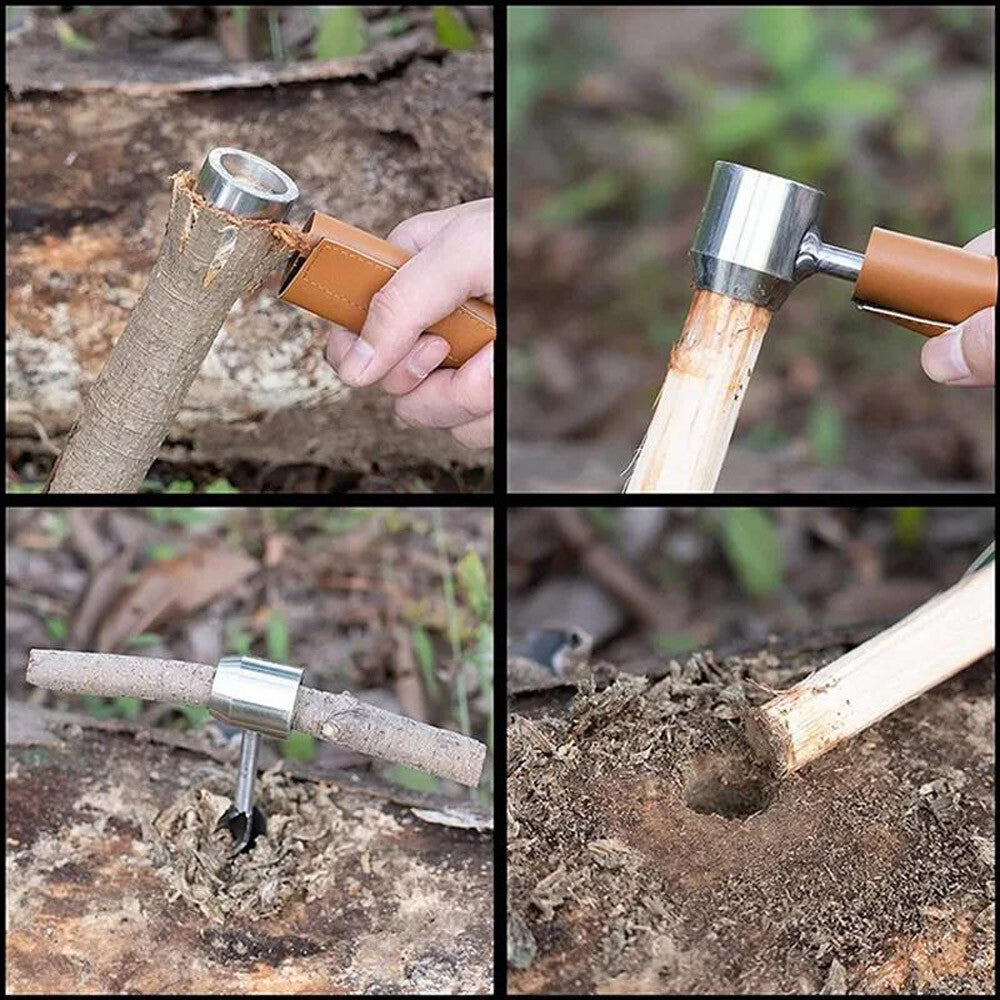 Auger Wrench Outdoor Hand Drill Survival Gear Tool Jungle Camping Bushcraft Kits