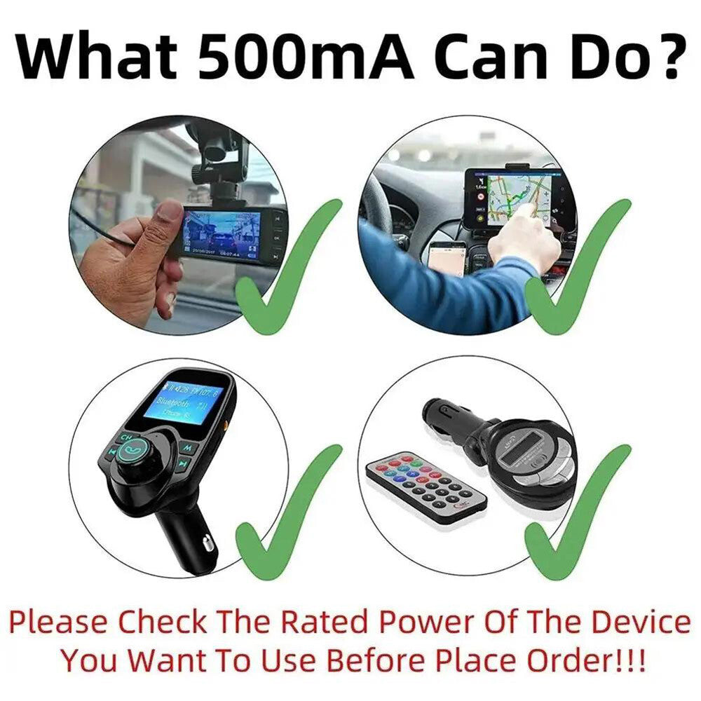 2PCS 100-240V AC to 12V DC Car Cigarette Lighter Socket Power Adapter Converter