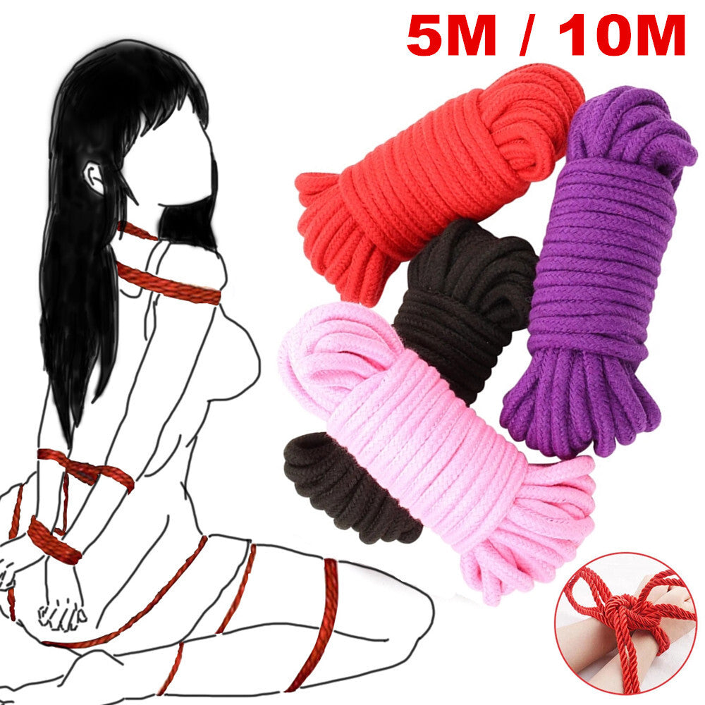 33Ft/10M Thicken Cotton Rope Bondage Restraint Japanese Shibari BDSM Binding Toy