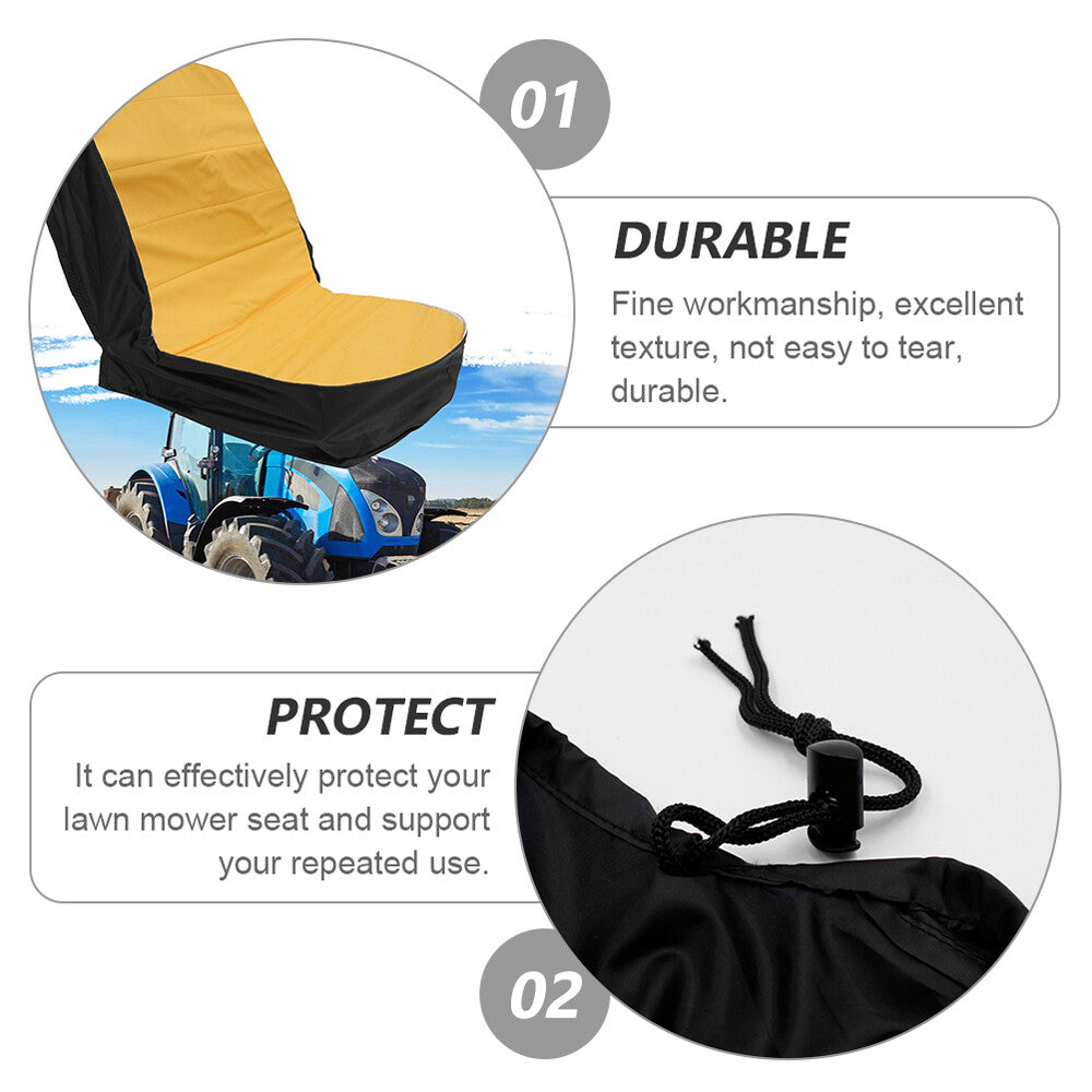 Universal Lawn Mower Tractor Seat Cover Waterproof Padded Comfort Pad Protector