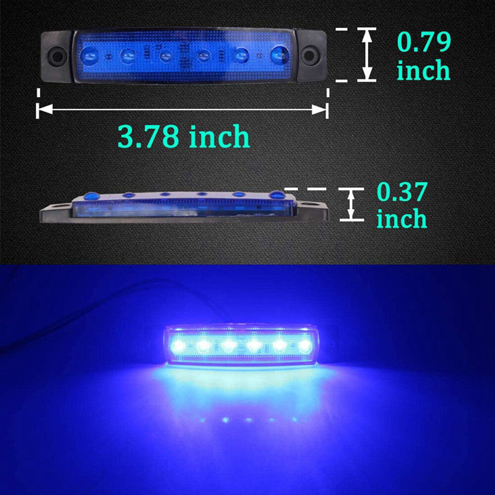 10 Blue LED Pods Rock Underbody Wheel Lights for Jeep Offroad Truck UTV ATV Boat