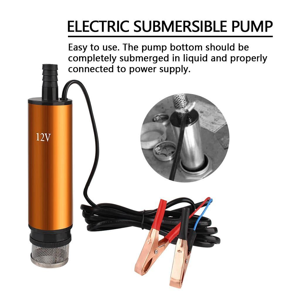 12V Mini Refueling Submersible Diesel Electric Fuel Water Oil Transfer Drum Pump