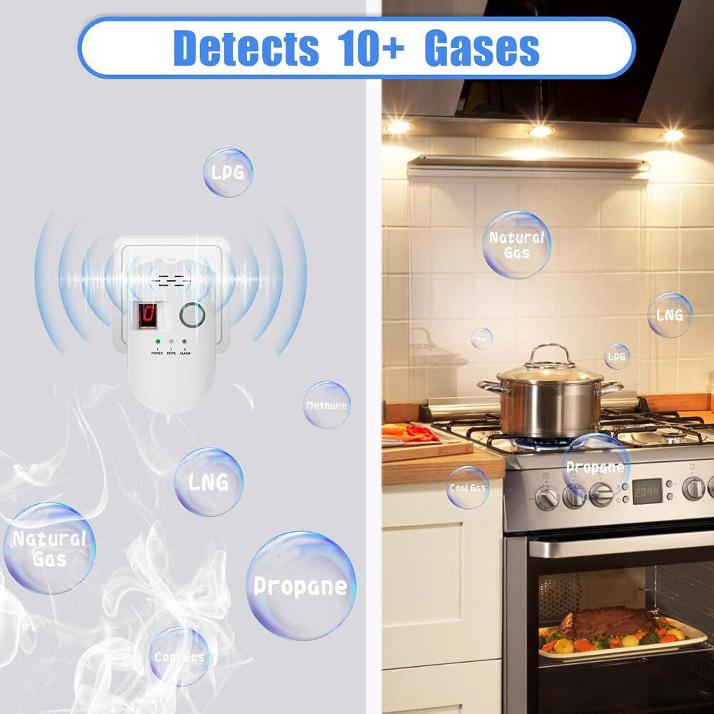 Digital Gas Leak Detector Alarm Sensor Propane Butane Methane Natural Gas Catch