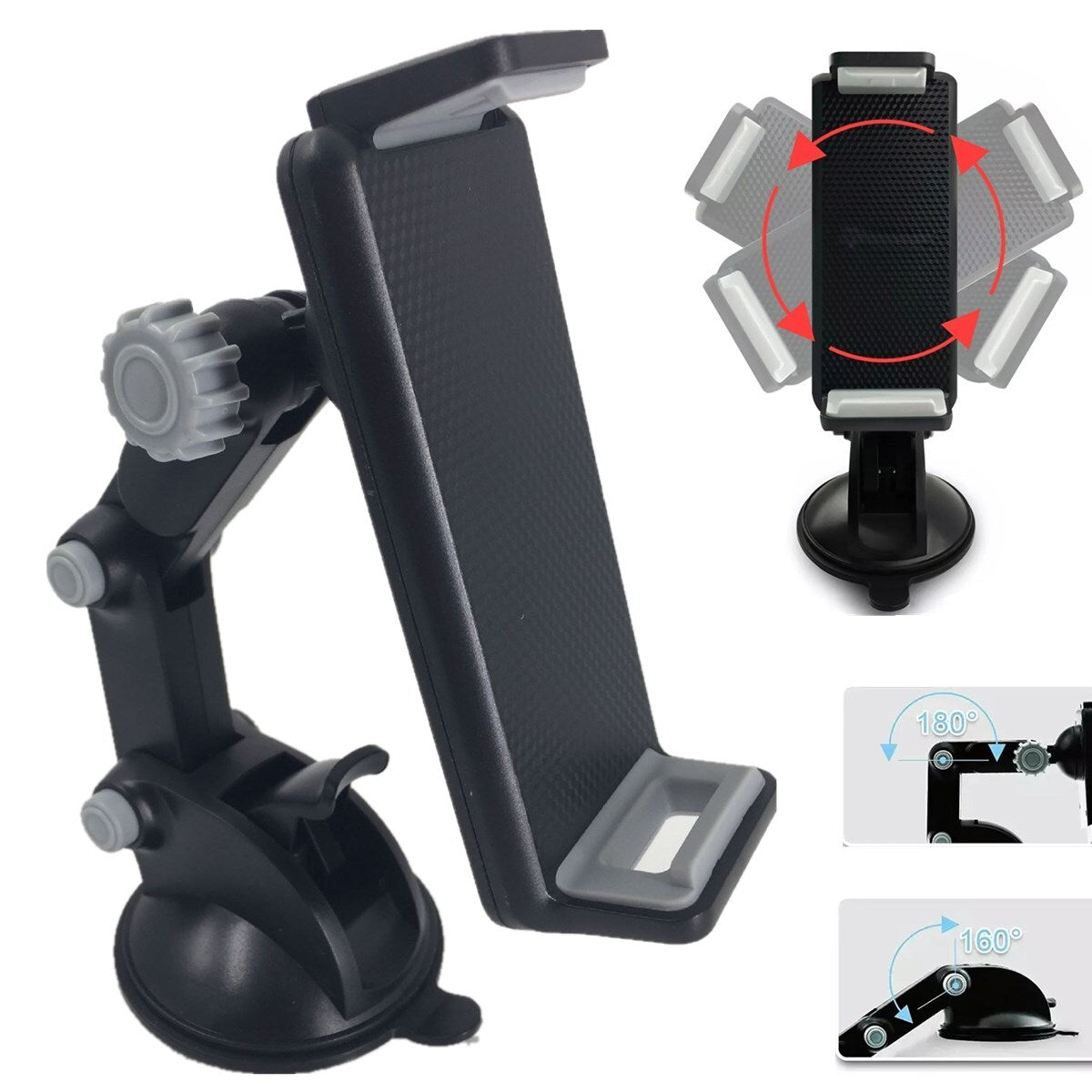 Car Tablet Mount Holder Windshield Dashboard for Universal Smartphone Tablet GPS