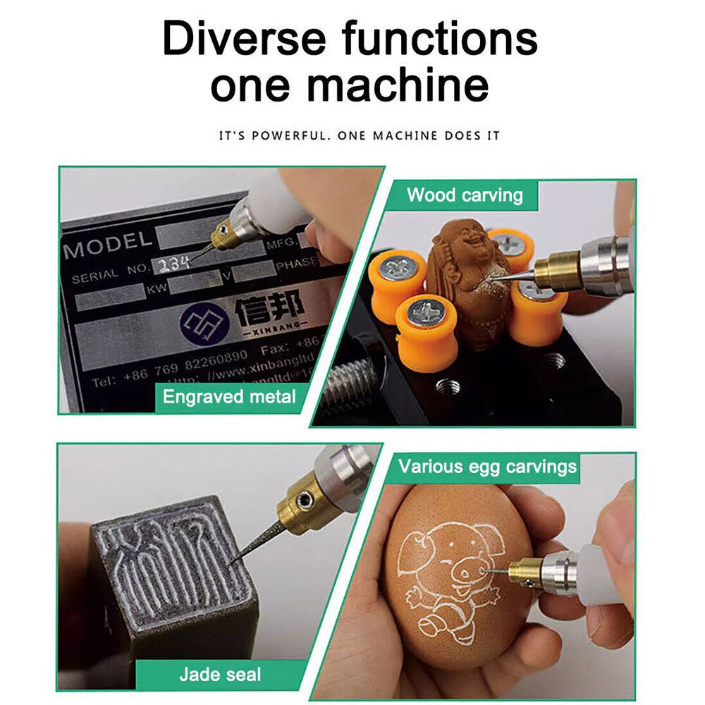 35000R/M Electric Graver Pen Engraving Tool Kit for Jewelry Wood Metal Glass US