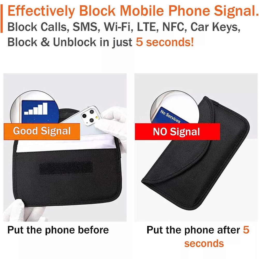 4 Pack Faraday Bag Cell Phone Wallet Blocker Radiation Signal Shielding Case US