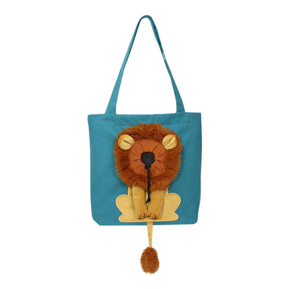 Lion Shaped Shoulder Bag Pet Puppy Dog Cat Carry Bag Travel Tote Shopping Bag US