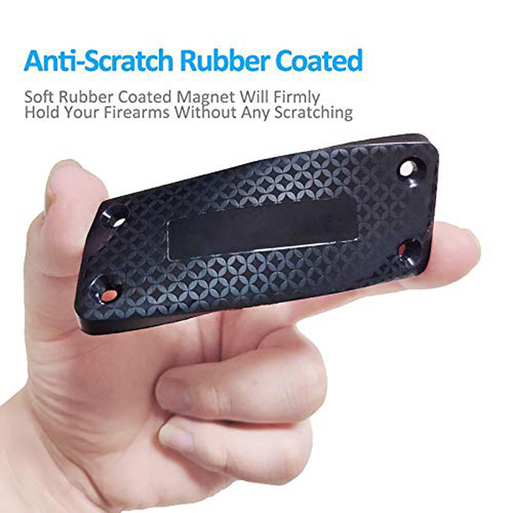 2 Pack 45 Lb Gun Magnetic Mount Holder Holster Concealed Pistol for Car Bed Desk