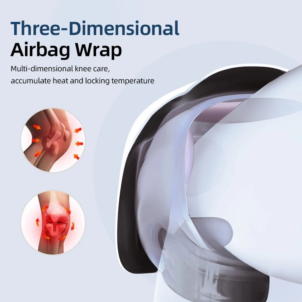 Cordless Knee Massager Heated Vibration Pain Therapy Adjustable W/ LED Screen US