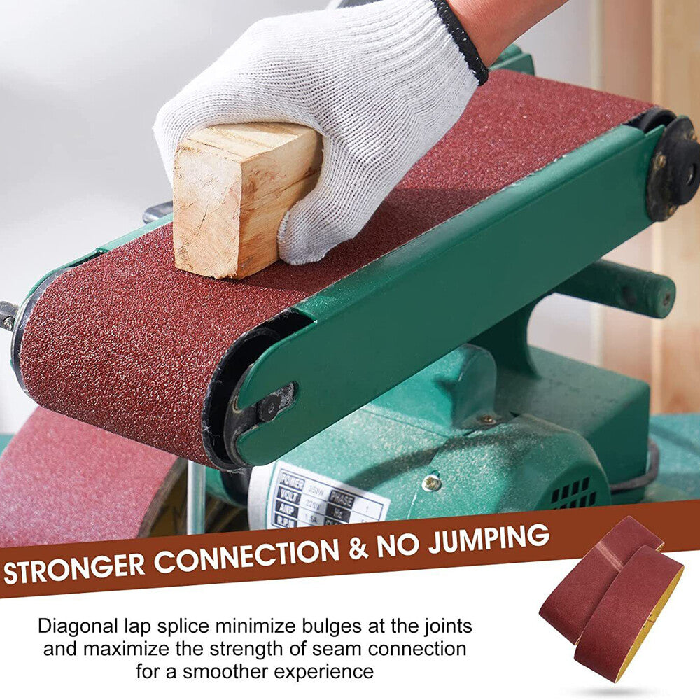 20PCS Belt Sander Sandpaper 3X21 Sanding Belts 40 60 80 120 150 240 400 Grit US