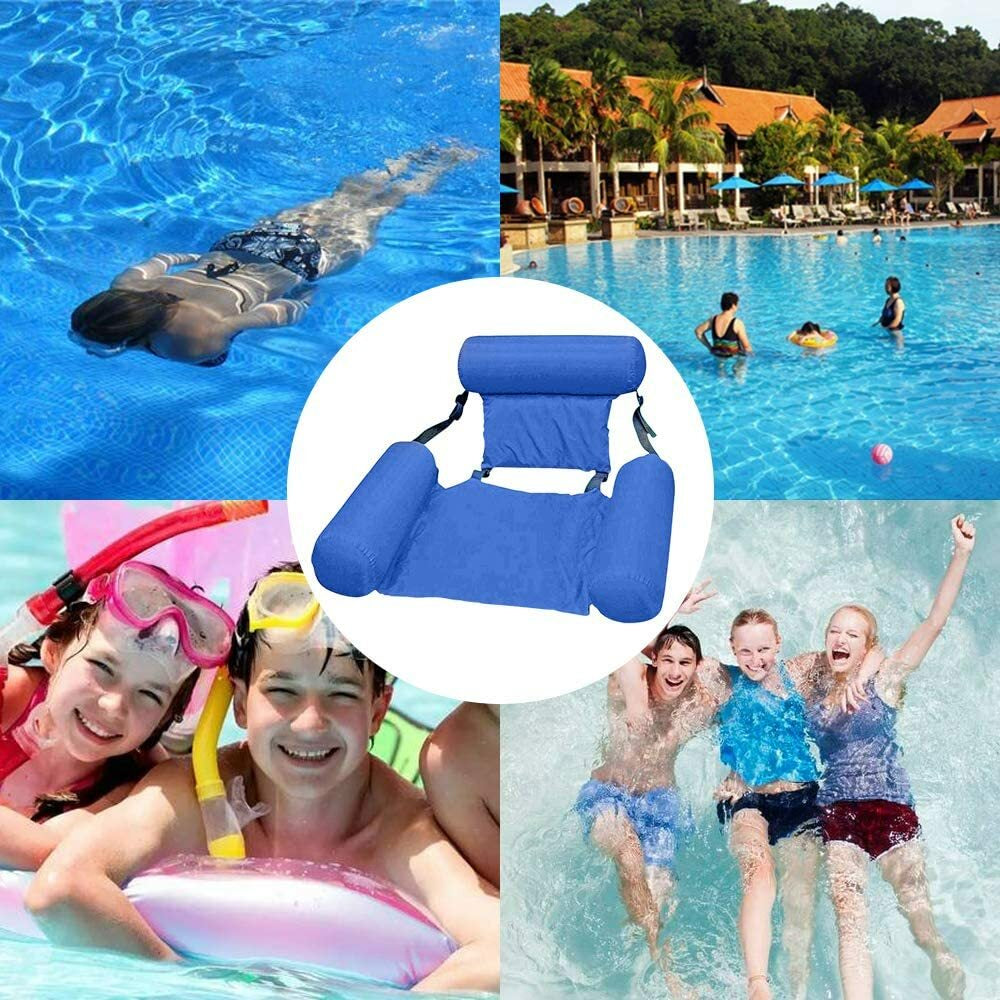 Swimming Pool Foldable Inflatable Seats Water Floating Bed Chair Beach Home Use