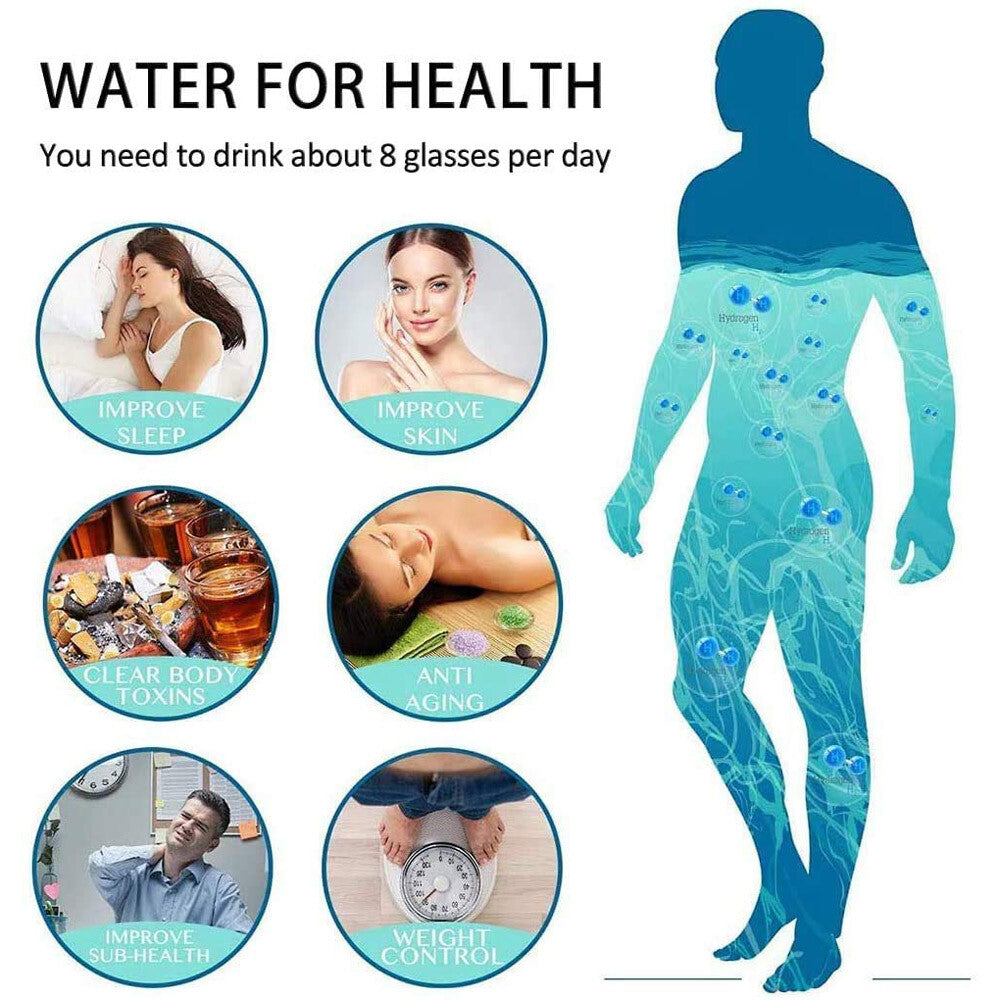 Alkaline Ionizer Maker Bottle Hydrogen Rich Generator Water Anti-Oxidation 2025