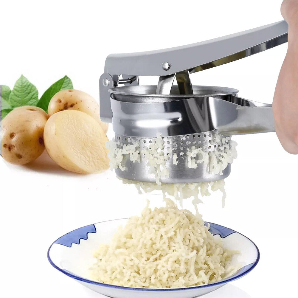 Stainless Steel Potato Masher Press Ricer No Lumps Large Heavy Vegetables Tool