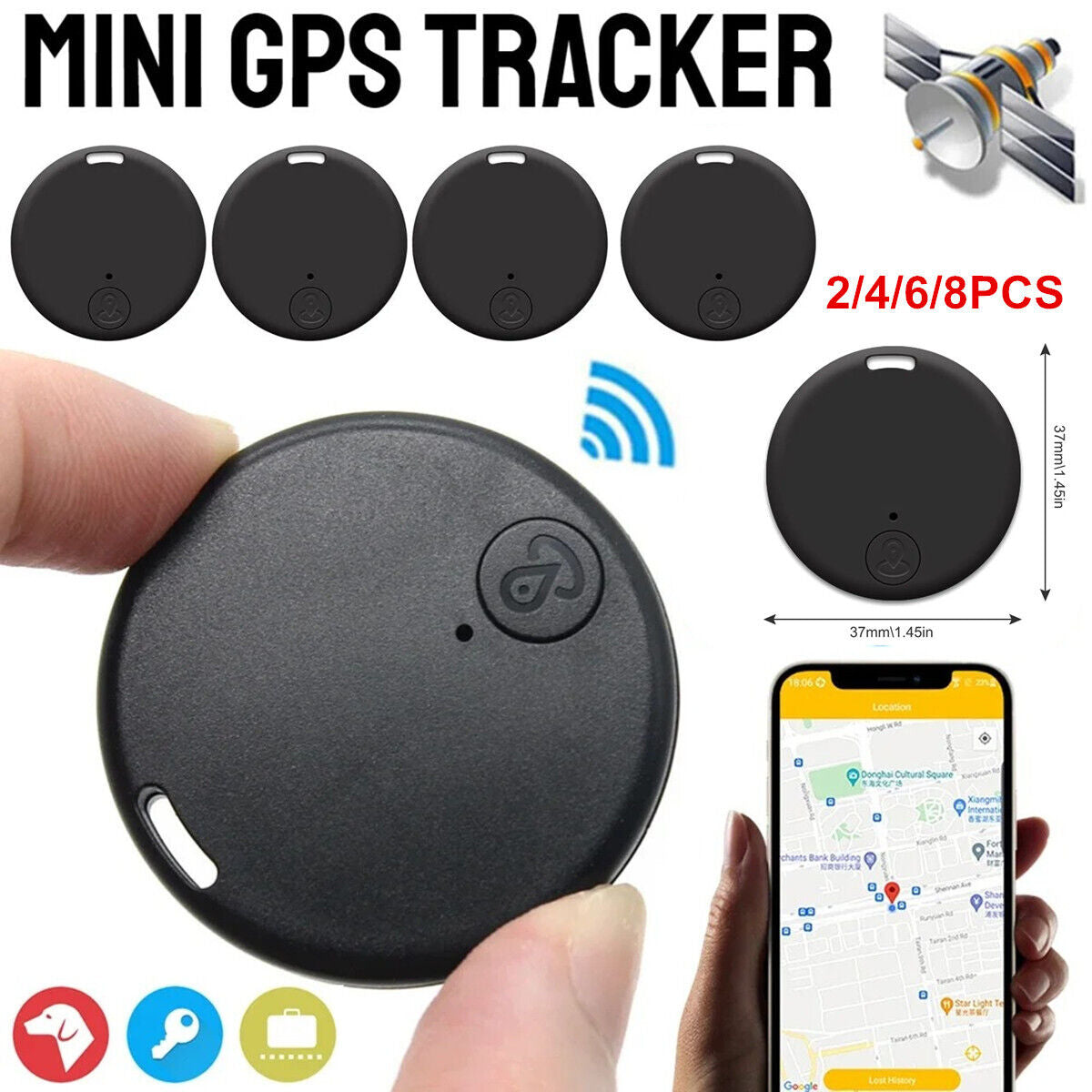 Bluetooth Mini GPS Tracking Air Key Tag Child Pet Finder Tracker Location Device