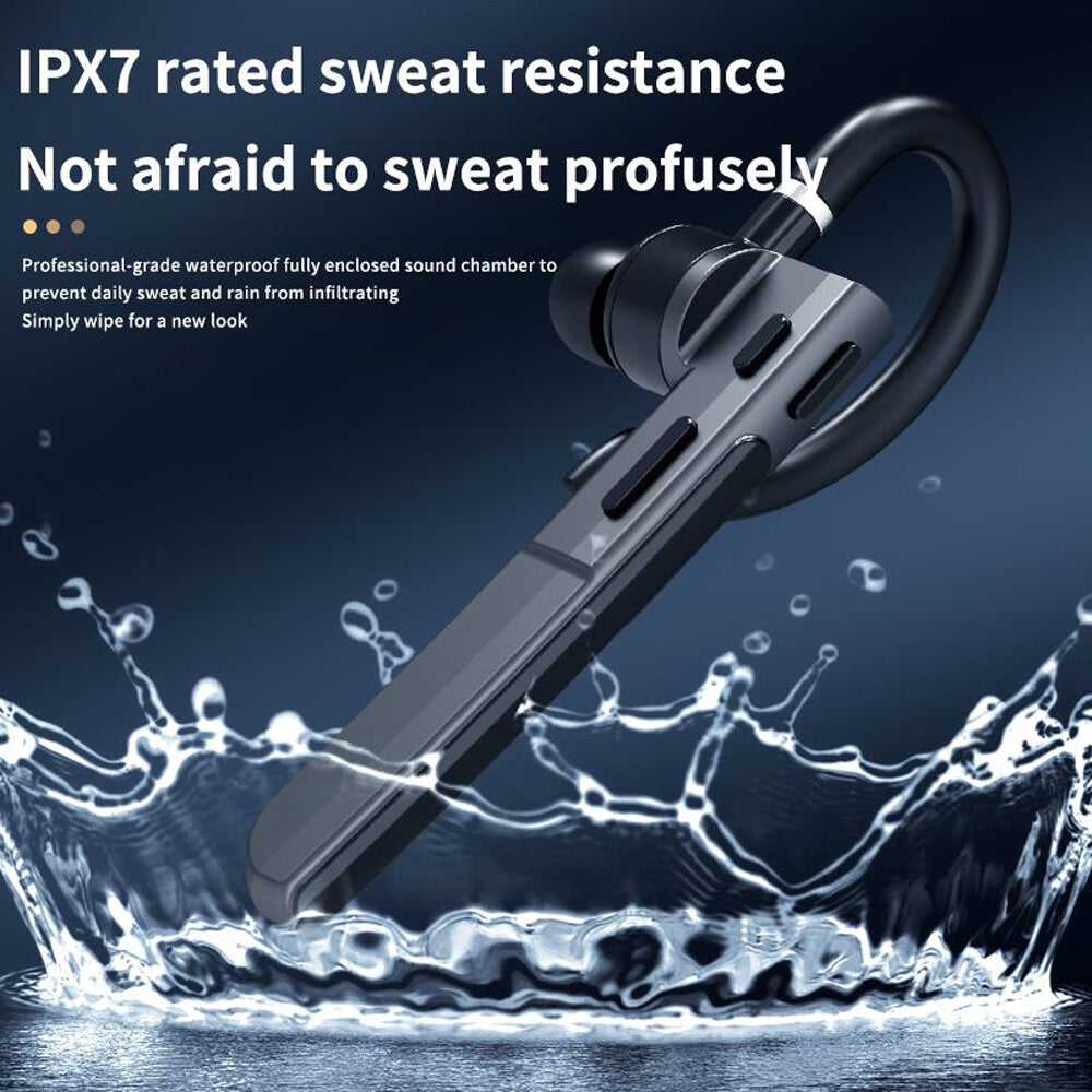 Bluetooth 5.2 Earpiece Wireless Headset Driving Trucker Earbuds Noise Cancelling